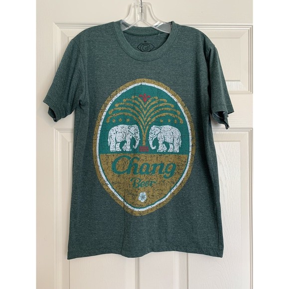 Chang Beer Thailand T-Shirt Men's Size medium vintage style 100% cotton - Picture 2 of 7